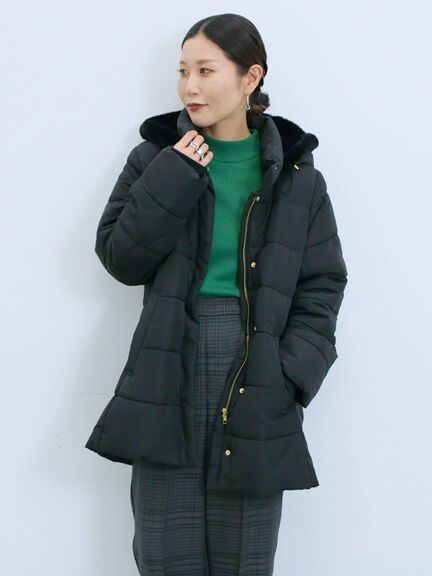 スタイルアップパデットコート（ブラック/ライトベージュ/カーキ）｜Samansa Mos2 blue（サマンサモスモス ブルー）通販