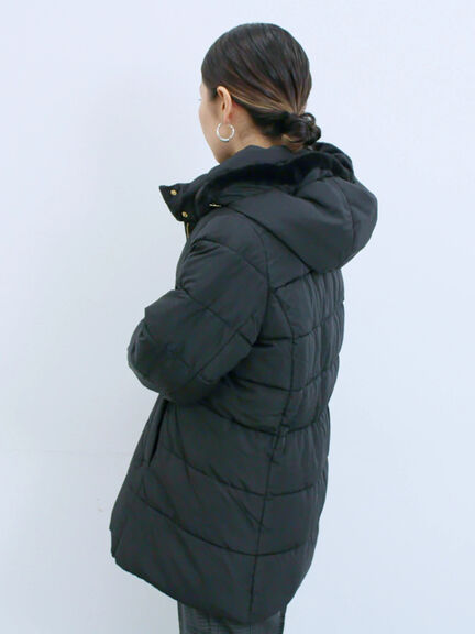 スタイルアップパデットコート（ブラック/ライトベージュ/カーキ）｜Samansa Mos2 blue（サマンサモスモス ブルー）通販