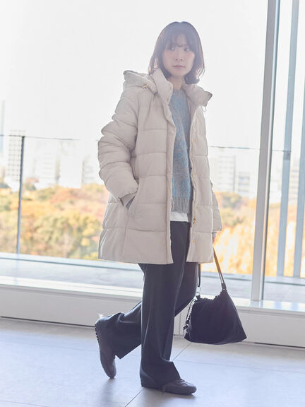 スタイルアップパデットコート（ブラック/ライトベージュ/カーキ）｜Samansa Mos2 blue（サマンサモスモス ブルー）通販