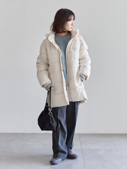 スタイルアップパデットコート（ブラック/ライトベージュ/カーキ）｜Samansa Mos2 blue（サマンサモスモス ブルー）通販