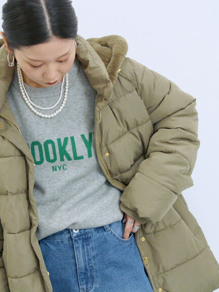 スタイルアップパデットコート（ブラック/ライトベージュ/カーキ）｜Samansa Mos2 blue（サマンサモスモス ブルー）通販