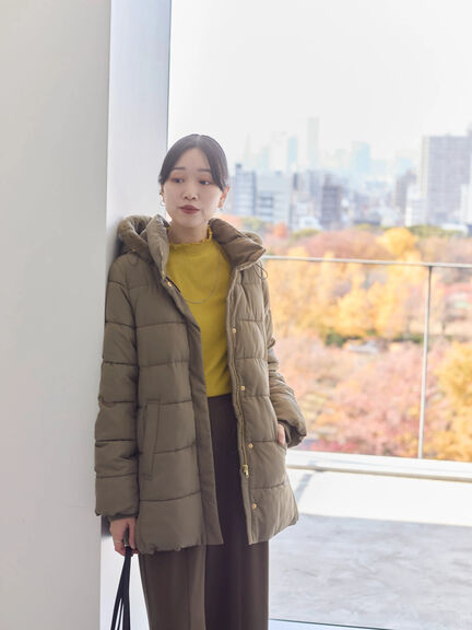 スタイルアップパデットコート（ブラック/ライトベージュ/カーキ）｜Samansa Mos2 blue（サマンサモスモス ブルー）通販