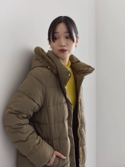 スタイルアップパデットコート（ブラック/ライトベージュ/カーキ）｜Samansa Mos2 blue（サマンサモスモス ブルー）通販