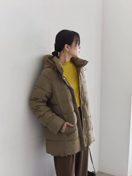 スタイルアップパデットコート（ブラック/ライトベージュ/カーキ）｜Samansa Mos2 blue（サマンサモスモス ブルー）通販