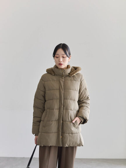 スタイルアップパデットコート（ブラック/ライトベージュ/カーキ）｜Samansa Mos2 blue（サマンサモスモス ブルー）通販