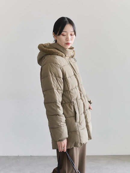 スタイルアップパデットコート（ブラック/ライトベージュ/カーキ）｜Samansa Mos2 blue（サマンサモスモス ブルー）通販