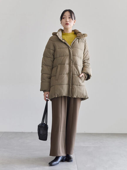 スタイルアップパデットコート（ブラック/ライトベージュ/カーキ）｜Samansa Mos2 blue（サマンサモスモス ブルー）通販