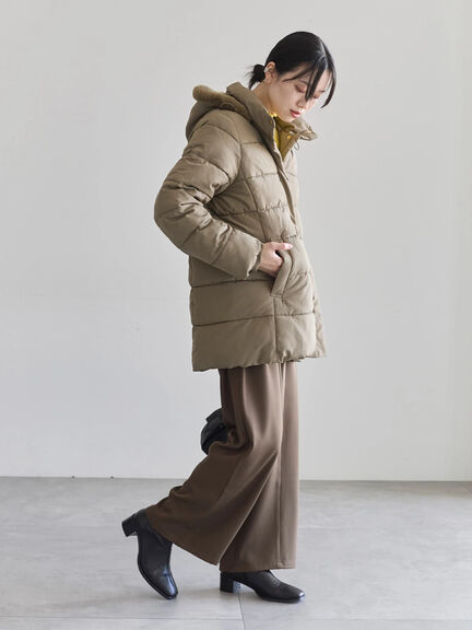 スタイルアップパデットコート（ブラック/ライトベージュ/カーキ）｜Samansa Mos2 blue（サマンサモスモス ブルー）通販