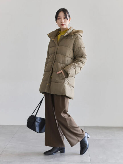 スタイルアップパデットコート（ブラック/ライトベージュ/カーキ）｜Samansa Mos2 blue（サマンサモスモス ブルー）通販