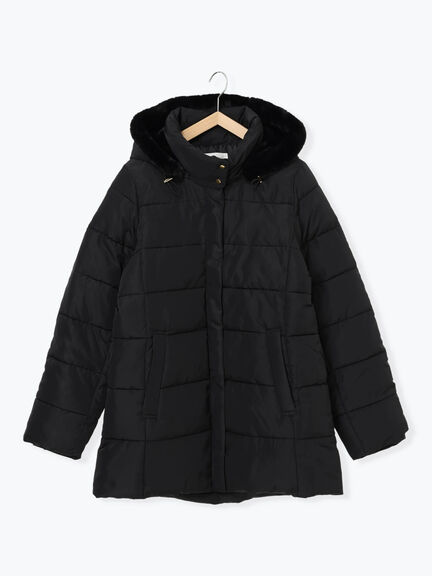 スタイルアップパデットコート（ブラック/ライトベージュ/カーキ）｜Samansa Mos2 blue（サマンサモスモス ブルー）通販