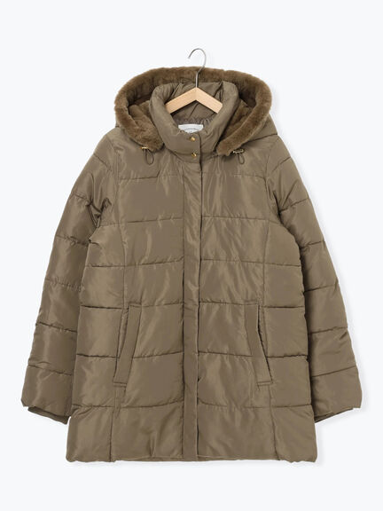 スタイルアップパデットコート（ブラック/ライトベージュ/カーキ）｜Samansa Mos2 blue（サマンサモスモス ブルー）通販