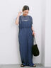 ◎ワッシャーフリルボリュームサロペット（ブラック/ブラウン/ネイビー）｜Samansa Mos2 blue（サマンサモスモス ブルー）通販