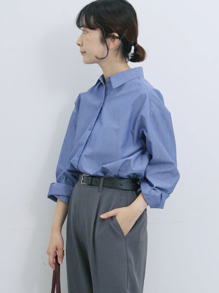 【イージーケア】マルチスタイルシャツ（グレー/ブラック/ベージュ/ブルー/キナリ）｜Samansa Mos2 blue（サマンサモスモス ブルー）通販