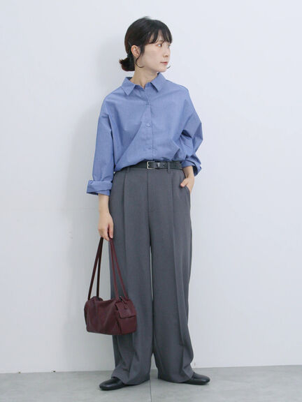 【イージーケア】マルチスタイルシャツ（グレー/ブラック/ベージュ/ブルー/キナリ）｜Samansa Mos2 blue（サマンサモスモス ブルー）通販