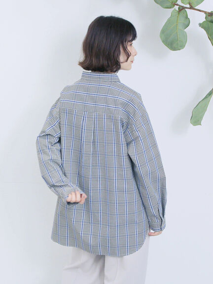 【イージーケア】マルチスタイルシャツ（グレー/ブラック/ベージュ/ブルー/キナリ）｜Samansa Mos2 blue（サマンサモスモス ブルー）通販