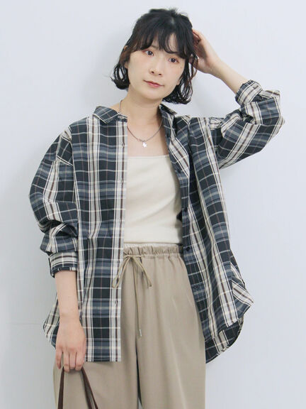 【イージーケア】マルチスタイルシャツ（グレー/ブラック/ベージュ/ブルー/キナリ）｜Samansa Mos2 blue（サマンサモスモス ブルー）通販