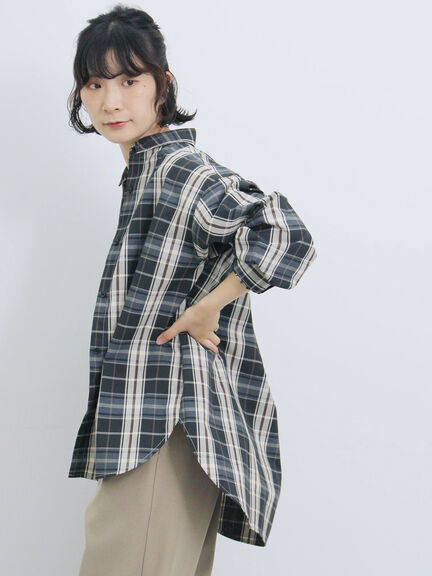 【イージーケア】マルチスタイルシャツ（グレー/ブラック/ベージュ/ブルー/キナリ）｜Samansa Mos2 blue（サマンサモスモス ブルー）通販