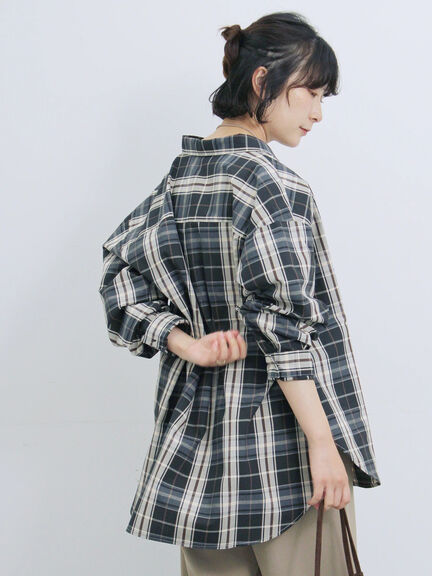 【イージーケア】マルチスタイルシャツ（グレー/ブラック/ベージュ/ブルー/キナリ）｜Samansa Mos2 blue（サマンサモスモス ブルー）通販