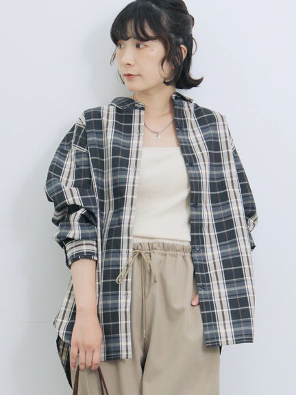 【イージーケア】マルチスタイルシャツ（グレー/ブラック/ベージュ/ブルー/キナリ）｜Samansa Mos2 blue（サマンサモスモス ブルー）通販