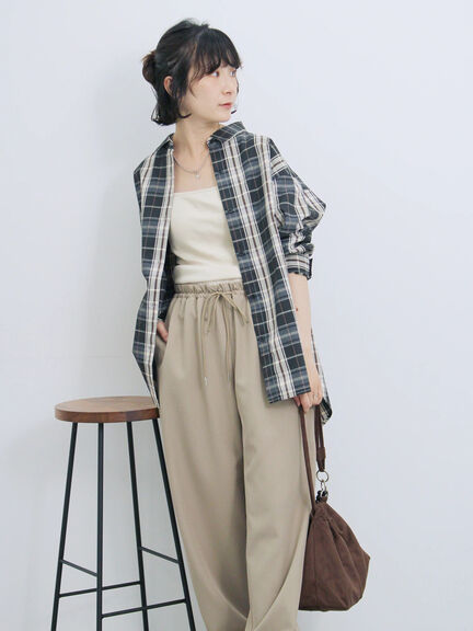 【イージーケア】マルチスタイルシャツ（グレー/ブラック/ベージュ/ブルー/キナリ）｜Samansa Mos2 blue（サマンサモスモス ブルー）通販