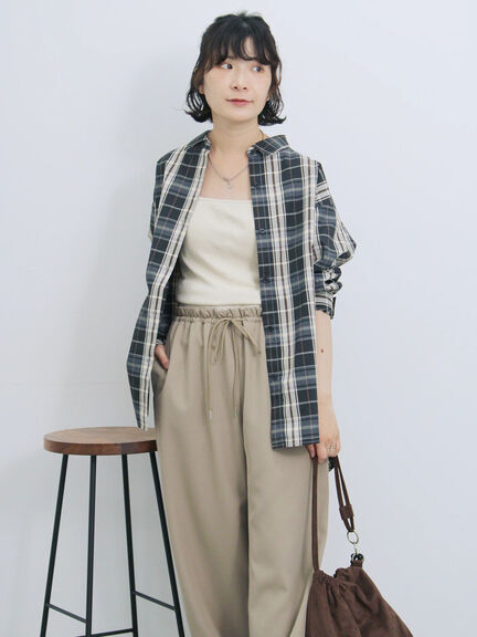 【イージーケア】マルチスタイルシャツ（グレー/ブラック/ベージュ/ブルー/キナリ）｜Samansa Mos2 blue（サマンサモスモス ブルー）通販