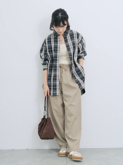 【イージーケア】マルチスタイルシャツ（グレー/ブラック/ベージュ/ブルー/キナリ）｜Samansa Mos2 blue（サマンサモスモス ブルー）通販