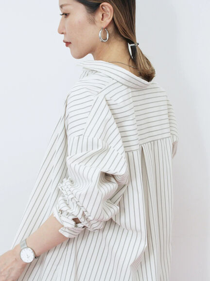 【イージーケア】マルチスタイルシャツ（グレー/ブラック/ベージュ/ブルー/キナリ）｜Samansa Mos2 blue（サマンサモスモス ブルー）通販