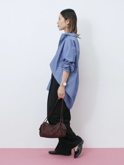 【イージーケア】マルチスタイルシャツ（グレー/ブラック/ベージュ/ブルー/キナリ）｜Samansa Mos2 blue（サマンサモスモス ブルー）通販