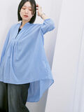 ◎シフォンタックブラウス（ブルー）｜Samansa Mos2 blue（サマンサモスモス ブルー）通販