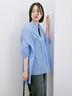 ◎シフォンタックブラウス（オフホワイト/ブラック/ブルー）｜Samansa Mos2 blue（サマンサモスモス ブルー）通販