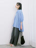 ◎シフォンタックブラウス（オフホワイト/ブラック/ブルー）｜Samansa Mos2 blue（サマンサモスモス ブルー）通販