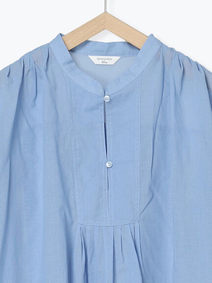◎シフォンタックブラウス（オフホワイト/ブラック/ブルー）｜Samansa Mos2 blue（サマンサモスモス ブルー）通販