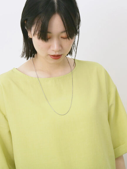 リネンタッチワイドブラウス（チャコールグレー/オレンジ/イエロー）｜Samansa Mos2 blue（サマンサモスモス ブルー）通販