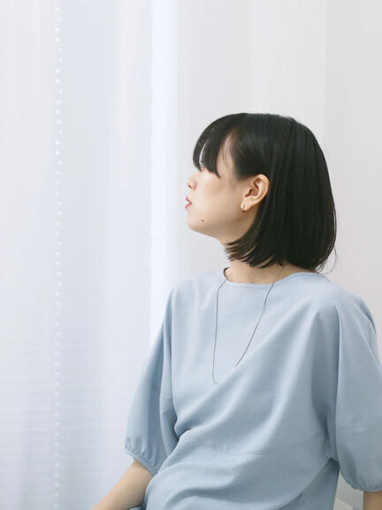 リネンタッチバルーンスリーブブラウス（ピンク/サックスブルー/キナリ）｜Samansa Mos2 blue（サマンサモスモス ブルー）通販