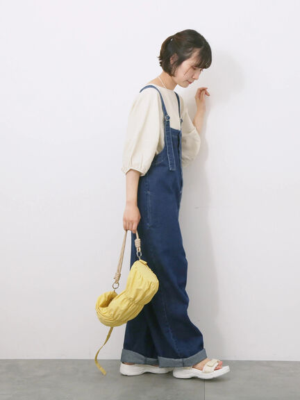リネンタッチバルーンスリーブブラウス（ピンク/サックスブルー/キナリ）｜Samansa Mos2 blue（サマンサモスモス ブルー）通販