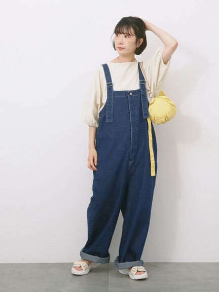 リネンタッチバルーンスリーブブラウス（ピンク/サックスブルー/キナリ）｜Samansa Mos2 blue（サマンサモスモス ブルー）通販