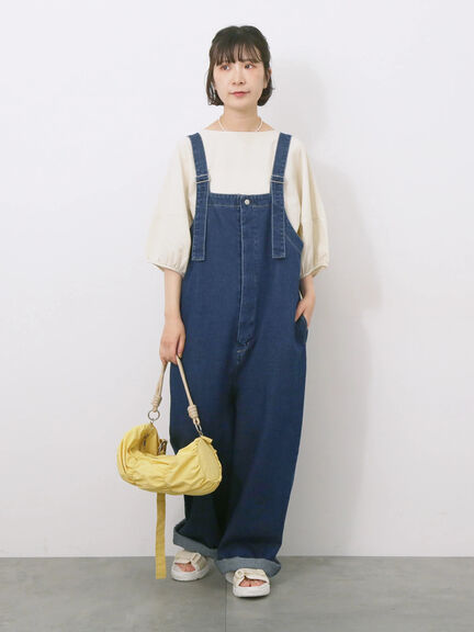 リネンタッチバルーンスリーブブラウス（ピンク/サックスブルー/キナリ）｜Samansa Mos2 blue（サマンサモスモス ブルー）通販