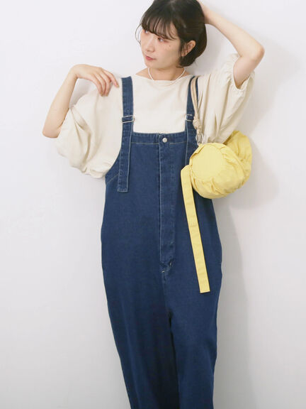 リネンタッチバルーンスリーブブラウス（ピンク/サックスブルー/キナリ）｜Samansa Mos2 blue（サマンサモスモス ブルー）通販