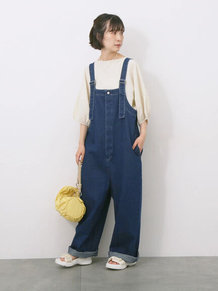 リネンタッチバルーンスリーブブラウス（ピンク/サックスブルー/キナリ）｜Samansa Mos2 blue（サマンサモスモス ブルー）通販