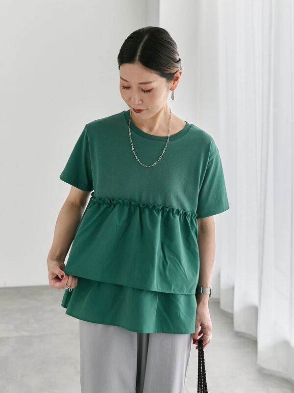 セール】 【接触冷感】ドッキングティアードプルオーバー（オフ