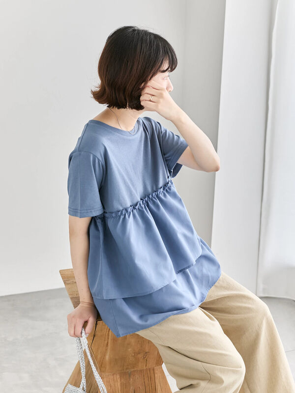 セール】 【接触冷感】ドッキングティアードプルオーバー（オフ