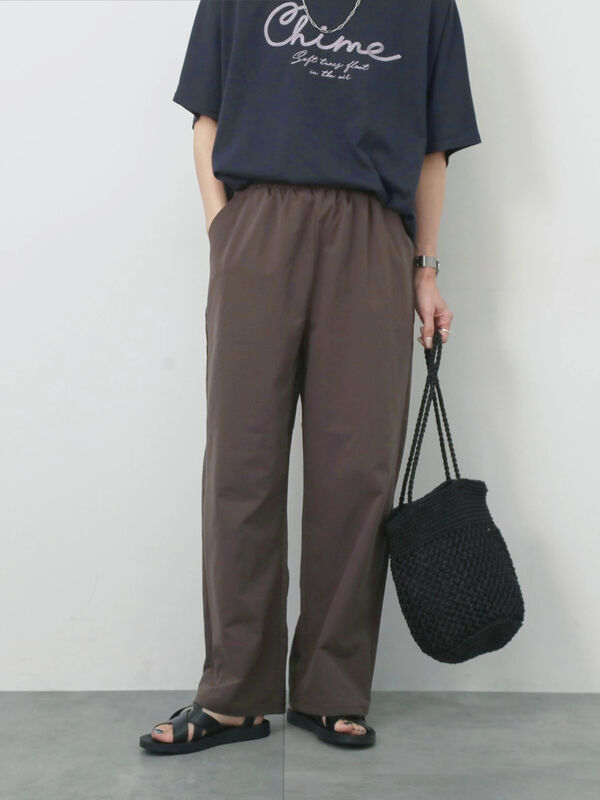 ハイウエストワイドイージーパンツ（チャコールグレー）｜Samansa Mos2 blue（サマンサモスモス ブルー）通販