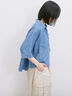 【接触冷感】クールデニムボクシーシャツ（グレー/ブルー/ネイビー）｜Samansa Mos2 blue（サマンサモスモス ブルー）通販