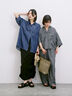 【接触冷感】クールデニムボクシーシャツ（グレー/ブルー/ネイビー）｜Samansa Mos2 blue（サマンサモスモス ブルー）通販