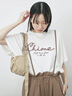 【接触冷感】ドルマンギャザー刺繍Tシャツ（オフホワイト/チャコールグレー/ボルドー/ブルー/ネイビー）｜Samansa Mos2 blue（サマンサモスモス ブルー）通販