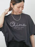 【接触冷感】ドルマンギャザー刺繍Tシャツ（オフホワイト/チャコールグレー/ボルドー/ブルー/ネイビー）｜Samansa Mos2 blue（サマンサモスモス ブルー）通販