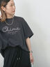 【接触冷感】ドルマンギャザー刺繍Tシャツ（オフホワイト/チャコールグレー/ボルドー/ブルー/ネイビー）｜Samansa Mos2 blue（サマンサモスモス ブルー）通販