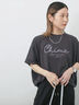 【接触冷感】ドルマンギャザー刺繍Tシャツ（オフホワイト/チャコールグレー/ボルドー/ブルー/ネイビー）｜Samansa Mos2 blue（サマンサモスモス ブルー）通販