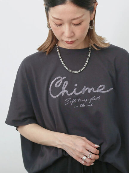 【接触冷感】ドルマンギャザー刺繍Tシャツ（オフホワイト/チャコールグレー/ボルドー/ブルー/ネイビー）｜Samansa Mos2 blue（サマンサモスモス ブルー）通販
