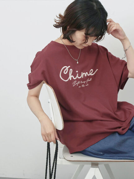 【接触冷感】ドルマンギャザー刺繍Tシャツ（オフホワイト/チャコールグレー/ボルドー/ブルー/ネイビー）｜Samansa Mos2 blue（サマンサモスモス ブルー）通販